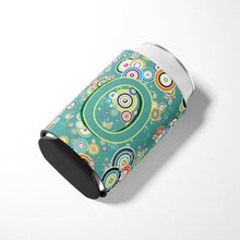 Load image into Gallery viewer, Letter O Circle Circle Teal Initial Alphabet Can or Bottle Hugger CJ2015-OCC