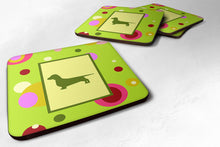Load image into Gallery viewer, Dachshund Coasters - Set of 4 Lightweight Foam, Absorbent Drink Coasters