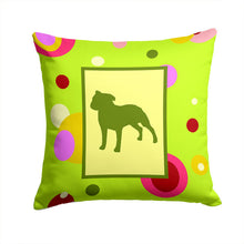 Load image into Gallery viewer, Staffie Throw Pillow - 14x14 Decorative Pillow – Art for Your Home &amp; Patio