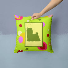 Load image into Gallery viewer, Yorkie Throw Pillow - 14x14 Decorative Pillow – Art for Your Home &amp; Patio