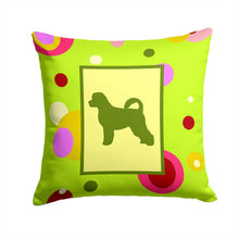 Load image into Gallery viewer, Lime Green Dots Portuguese Water Dog Throw Pillow - 14x14 Decorative Pillow – Art for Your Home &amp; Patio CK1090PW1414