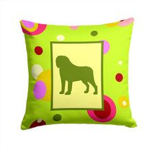 Load image into Gallery viewer, Lime Green Dots Saint Bernard Throw Pillow - 14x14 Decorative Pillow – Art for Your Home &amp; Patio CK1092PW1414