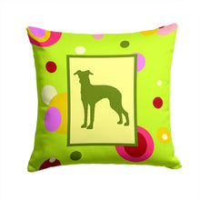 Load image into Gallery viewer, Lime Green Dots Italian Greyhound  Throw Pillow - 14x14 Decorative Pillow – Art for Your Home &amp; Patio CK1102PW1414