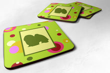 Load image into Gallery viewer, Japanese Chin Coasters - Set of 4 Lightweight Foam, Absorbent Drink Coasters