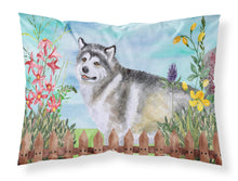 Load image into Gallery viewer, Alaskan Malamute Spring  Standard Pillowcase – Artistic Decorative Front, White Back CK1200PILLOWCASE