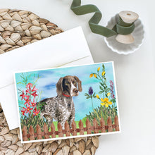 Load image into Gallery viewer, German Shorthaired Pointer Spring Greeting Cards -  Blank Note Cards – 8-Pack of Artist-Designed Cards with Envelopes