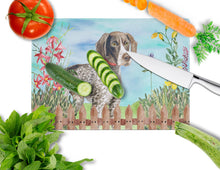 Load image into Gallery viewer, German Shorthaired Pointer Spring Glass Cutting Boards – Durable, Decorative Kitchen Art Large CK1203LCB
