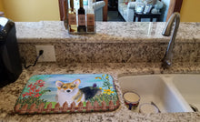 Load image into Gallery viewer, Pembroke Corgi Spring Dish Drying Mat – Absorbent, Artistic Kitchen Essentials CK1204DDM