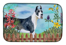 Load image into Gallery viewer, Harlequin Great Dane Spring Dish Drying Mat – Absorbent, Artistic Kitchen Essentials CK1205DDM
