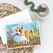 Load image into Gallery viewer, American Staffordshire Spring Greeting Cards -  Blank Note Cards – 8-Pack of Artist-Designed Cards with Envelopes