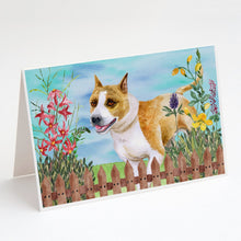 Load image into Gallery viewer, American Staffordshire Spring Greeting Cards -  Blank Note Cards – 8-Pack of Artist-Designed Cards with Envelopes