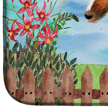 Load image into Gallery viewer, Smooth Fox Terrier Spring Dish Drying Mat – Absorbent, Artistic Kitchen Essentials CK1209DDM