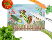 Load image into Gallery viewer, Smooth Fox Terrier Spring Glass Cutting Boards – Durable, Decorative Kitchen Art Large CK1209LCB
