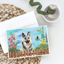Load image into Gallery viewer, East-European Shepherd Spring Greeting Cards -  Blank Note Cards – 8-Pack of Artist-Designed Cards with Envelopes