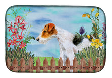 Load image into Gallery viewer, Fox Terrier Spring Dish Drying Mat – Absorbent, Artistic Kitchen Essentials CK1212DDM