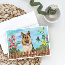 Load image into Gallery viewer, German Shepherd Spring Greeting Cards -  Blank Note Cards – 8-Pack of Artist-Designed Cards with Envelopes