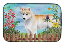 Load image into Gallery viewer, Siberian Husky Spring Dish Drying Mat – Absorbent, Artistic Kitchen Essentials CK1217DDM