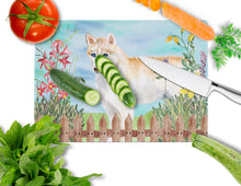 Load image into Gallery viewer, Siberian Husky Spring Glass Cutting Boards – Durable, Decorative Kitchen Art Large CK1217LCB