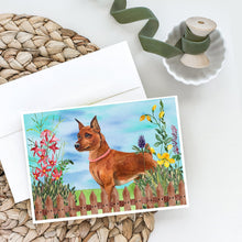 Load image into Gallery viewer, Miniature Pinscher Spring Greeting Cards -  Blank Note Cards – 8-Pack of Artist-Designed Cards with Envelopes