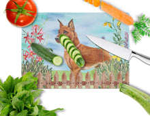 Load image into Gallery viewer, Miniature Pinscher Spring Glass Cutting Boards – Durable, Decorative Kitchen Art Large CK1218LCB
