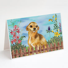Load image into Gallery viewer, Chihuahua Spring Greeting Cards -  Blank Note Cards – 8-Pack of Artist-Designed Cards with Envelopes