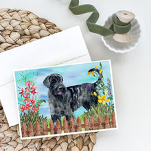 Load image into Gallery viewer, Giant Schnauzer Spring Greeting Cards -  Blank Note Cards – 8-Pack of Artist-Designed Cards with Envelopes