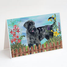 Load image into Gallery viewer, Giant Schnauzer Spring Greeting Cards -  Blank Note Cards – 8-Pack of Artist-Designed Cards with Envelopes