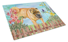 Load image into Gallery viewer, Shar Pei Spring Glass Cutting Boards – Durable, Decorative Kitchen Art Large CK1223LCB