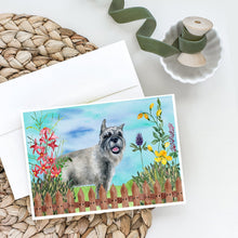 Load image into Gallery viewer, Schnauzer Spring Greeting Cards -  Blank Note Cards – 8-Pack of Artist-Designed Cards with Envelopes