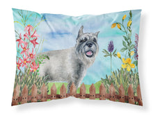 Load image into Gallery viewer, Schnauzer Spring  Standard Pillowcase – Artistic Decorative Front, White Back CK1224PILLOWCASE