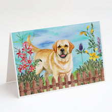 Load image into Gallery viewer, Golden Retriever Spring Greeting Cards -  Blank Note Cards – 8-Pack of Artist-Designed Cards with Envelopes