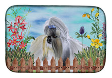Load image into Gallery viewer, Shih Tzu Spring Dish Drying Mat – Absorbent, Artistic Kitchen Essentials CK1228DDM