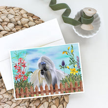 Load image into Gallery viewer, Shih Tzu Spring Greeting Cards -  Blank Note Cards – 8-Pack of Artist-Designed Cards with Envelopes