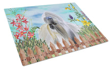 Load image into Gallery viewer, Shih Tzu Spring Glass Cutting Boards – Durable, Decorative Kitchen Art Large CK1228LCB