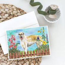 Load image into Gallery viewer, Irish Wolfhound Spring Greeting Cards -  Blank Note Cards – 8-Pack of Artist-Designed Cards with Envelopes