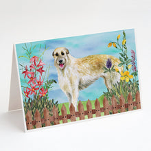 Load image into Gallery viewer, Irish Wolfhound Spring Greeting Cards -  Blank Note Cards – 8-Pack of Artist-Designed Cards with Envelopes