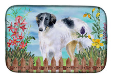 Load image into Gallery viewer, Borzoi Spring Dish Drying Mat – Absorbent, Artistic Kitchen Essentials CK1234DDM