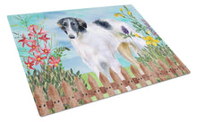 Load image into Gallery viewer, Borzoi Spring Glass Cutting Boards – Durable, Decorative Kitchen Art Large CK1234LCB