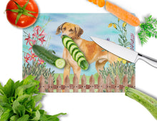 Load image into Gallery viewer, Rhodesian Ridgeback Spring Glass Cutting Boards – Durable, Decorative Kitchen Art Large CK1238LCB