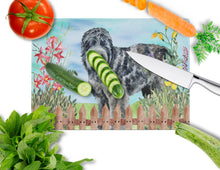 Load image into Gallery viewer, Black Russian Terrier Spring Glass Cutting Boards – Durable, Decorative Kitchen Art Large CK1239LCB