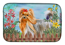 Load image into Gallery viewer, Yorkshire Terrier Spring Dish Drying Mat – Absorbent, Artistic Kitchen Essentials CK1247DDM