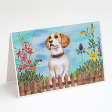 Load image into Gallery viewer, Beagle Spring Greeting Cards -  Blank Note Cards – 8-Pack of Artist-Designed Cards with Envelopes