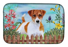 Load image into Gallery viewer, Jack Russell Terrier Spring Dish Drying Mat – Absorbent, Artistic Kitchen Essentials CK1251DDM