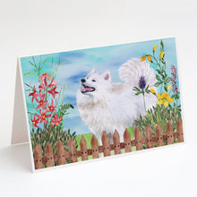 Load image into Gallery viewer, Samoyed Spring Greeting Cards -  Blank Note Cards – 8-Pack of Artist-Designed Cards with Envelopes