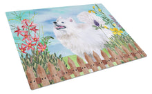 Load image into Gallery viewer, Samoyed Spring Glass Cutting Boards – Durable, Decorative Kitchen Art Large CK1253LCB