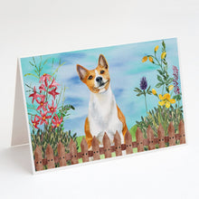 Load image into Gallery viewer, Basenji Spring Greeting Cards -  Blank Note Cards – 8-Pack of Artist-Designed Cards with Envelopes