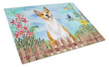 Load image into Gallery viewer, Basenji Spring Glass Cutting Boards – Durable, Decorative Kitchen Art Large CK1254LCB