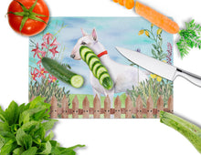 Load image into Gallery viewer, Bull Terrier Spring Glass Cutting Boards – Durable, Decorative Kitchen Art Large CK1255LCB