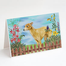 Load image into Gallery viewer, Italian Greyhound Spring Greeting Cards -  Blank Note Cards – 8-Pack of Artist-Designed Cards with Envelopes