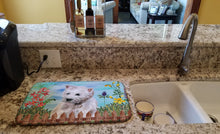 Load image into Gallery viewer, Westie Spring Dish Drying Mat – Absorbent, Artistic Kitchen Essentials CK1263DDM